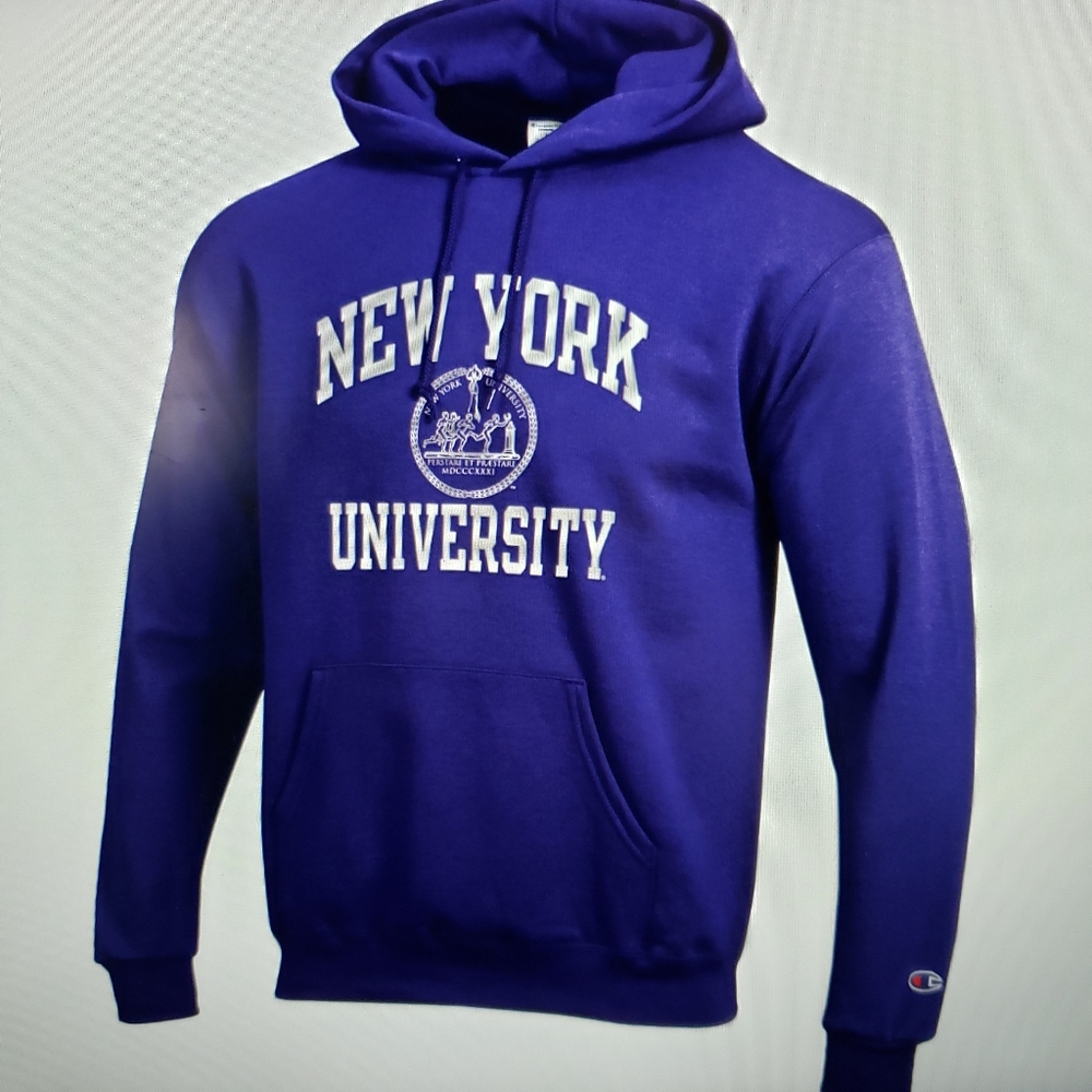 NYU champion hoodie